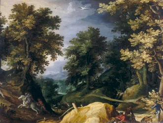Paisaje con caza de liebres